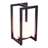 LED Decol Light Potaton pour balcon et terrasse, lampe de table de décoration en métal et en plastique en noir, les LED fermement construites, 30 x 16 x16 cm