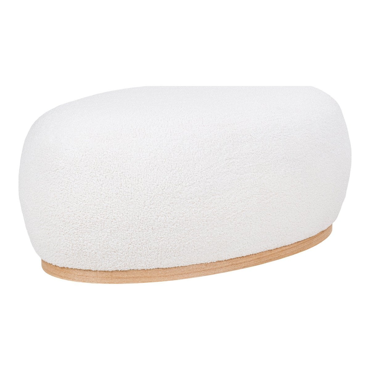 Détail du tissu teddy blanc du Pouf Manhattan