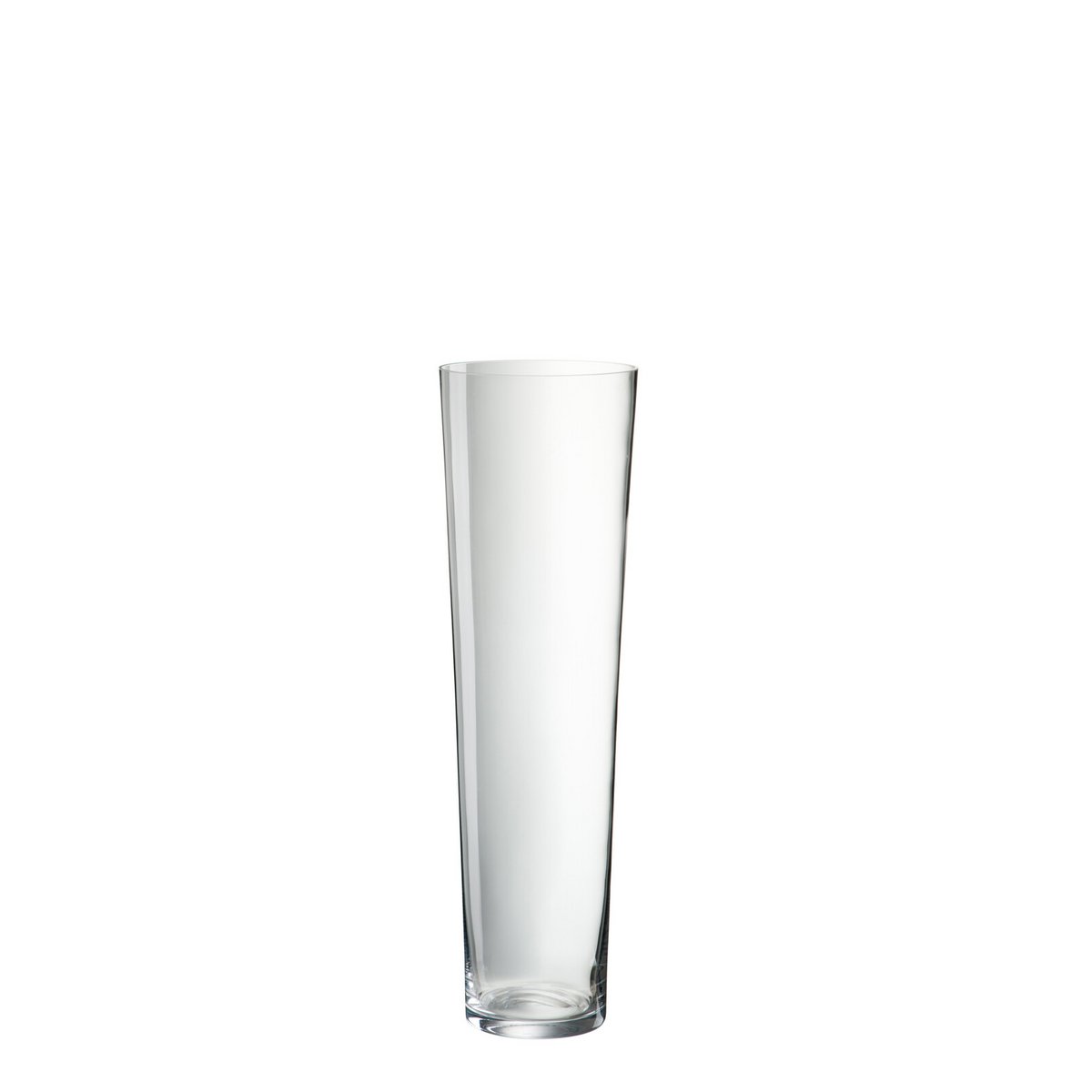 Vase Extra J-Line en verre transparent de 60 cm, design moderne et élégant
