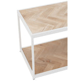 Vue latérale de la table basse J-Line Zigzag.