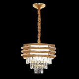 Lampe suspendue en or en cristal | 40 cm