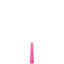 Vase tube en verre rose J-Line, vue de face avec détails de couleur