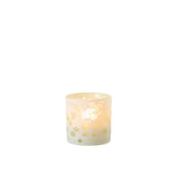 Lanterne J-Line Fleurs en verre vert, vue frontale