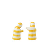 Salière-Poivrière J-Line Grenade Stripes sur une table élégante