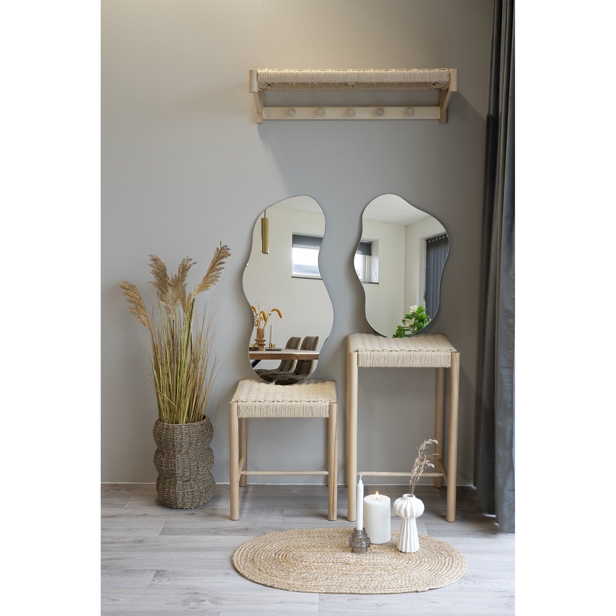 Détail du Miroir Palerme montrant sa finition en verre