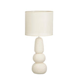Lampe de table Menko Crème vue de face, design élégant et moderne.