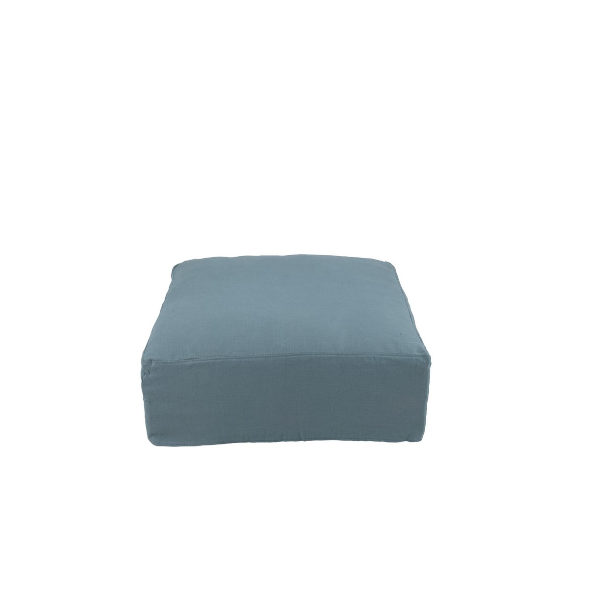 Ambiance salon avec pouf Monaco bleu, style moderne