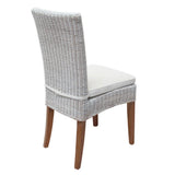 Chaise de rotin chaise de salle à manger blanche chaise de panier cardine blanc chaise de jardin d'hiver durable