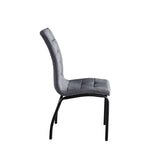 Vue latérale de la chaise moderne en textile noir
