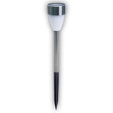 6 réglage de la lumière extérieure solaire LED avec brochette de terre en métal et plastique de couleur en acier inoxydable, avec LED intégrée