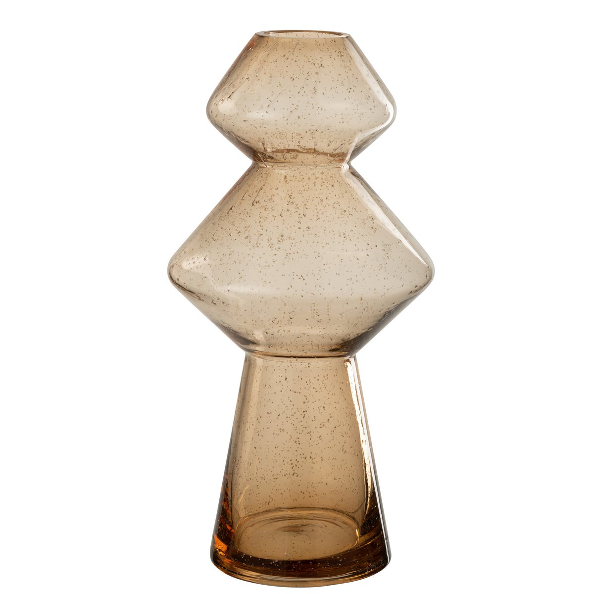 Vase J-Line Carol en verre caramel - élégant et moderne