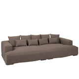 Housse d'assise J-Line Deep Monaco XXL et 9 coussins - lin - taupe désert
