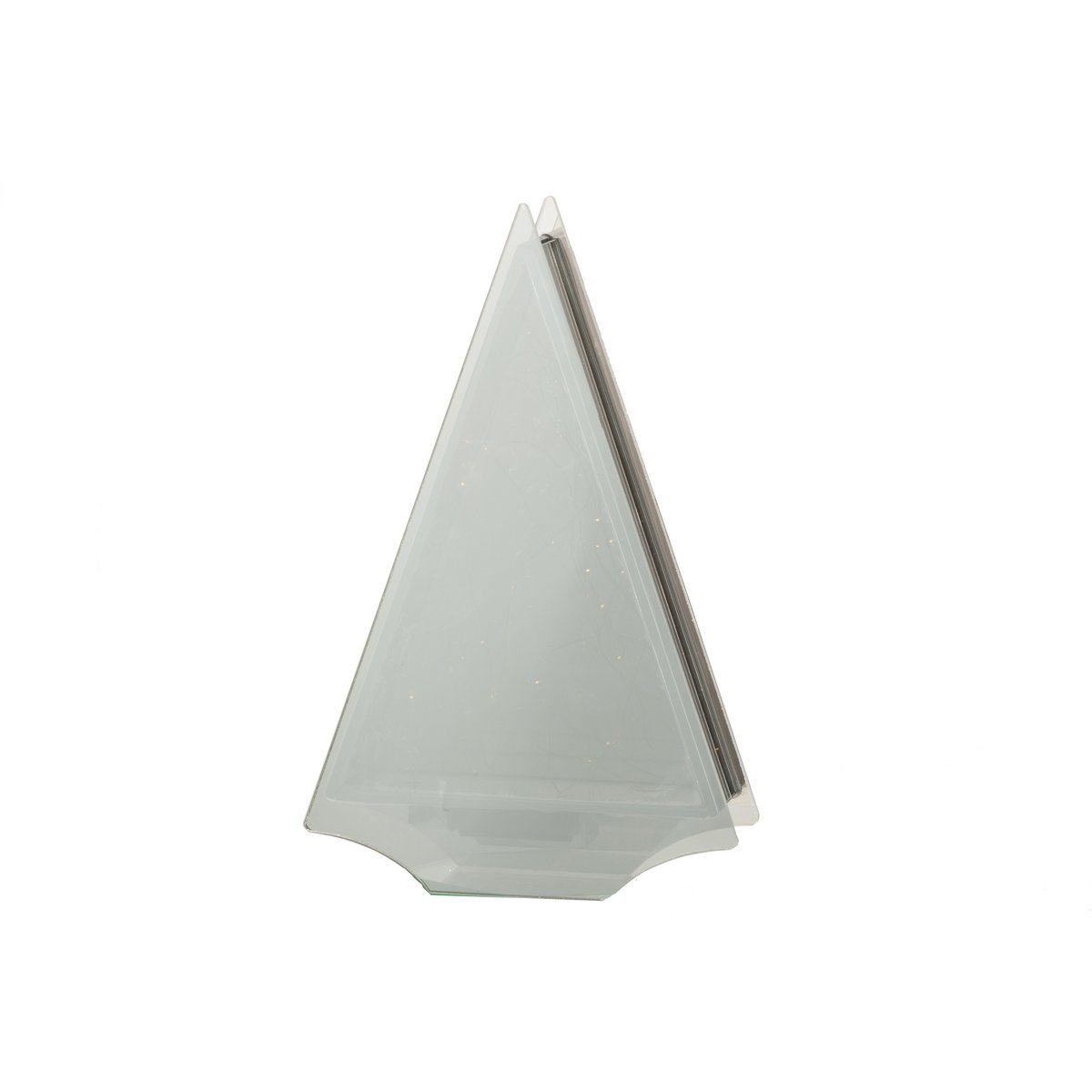 Décoration de Noël J-Line en verre avec lumières LED dorées