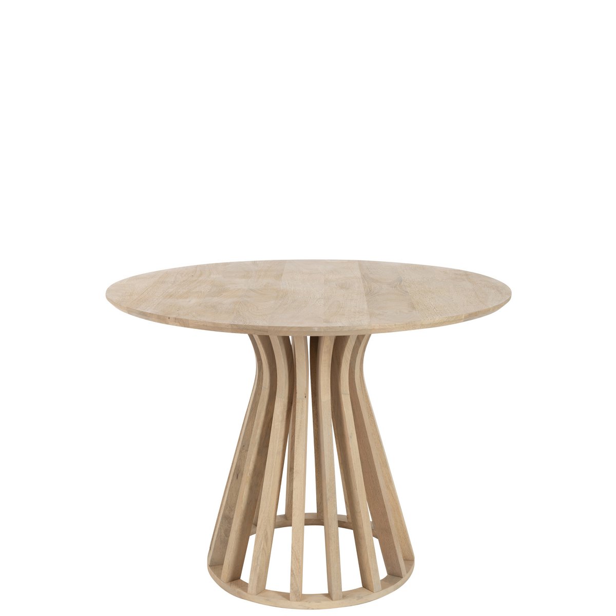 Table Eli en manguier naturel, mise en scène avec décoration