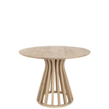 Table Eli en manguier naturel, mise en scène avec décoration