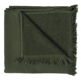 Serviette de toilette Luna Kale en coton bio, finition frangée, couleur naturelle