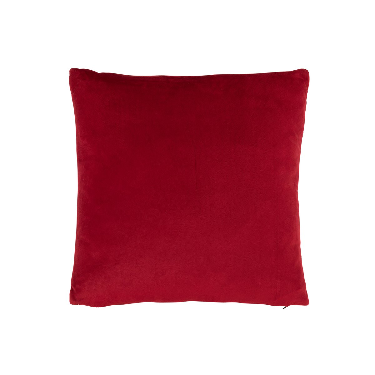 Coussin Icicle J-Line rouge et blanc avec texture douce