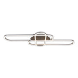 Lampe plafond CCT LED "Carlon" en aluminium et plastique Matt-Silver, avec LED intégrée, de 120 cm de long