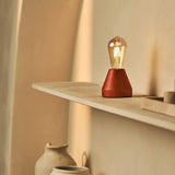 Lampe de table rechargeable marron châtaignier Zavi