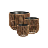 Pot de fleurs extérieur Peta Marron foncé