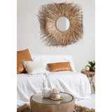 La Housse de Coussin en Cuir à Six Panneaux - Camel - 30x50