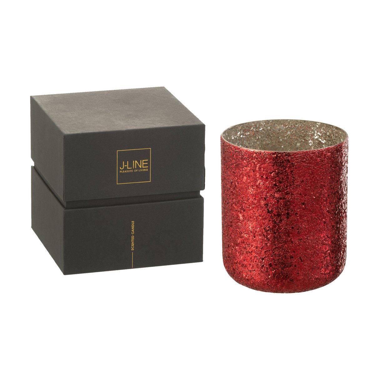 Élégante bougie parfumée J-Line Luxuria Berry Bliss en rouge