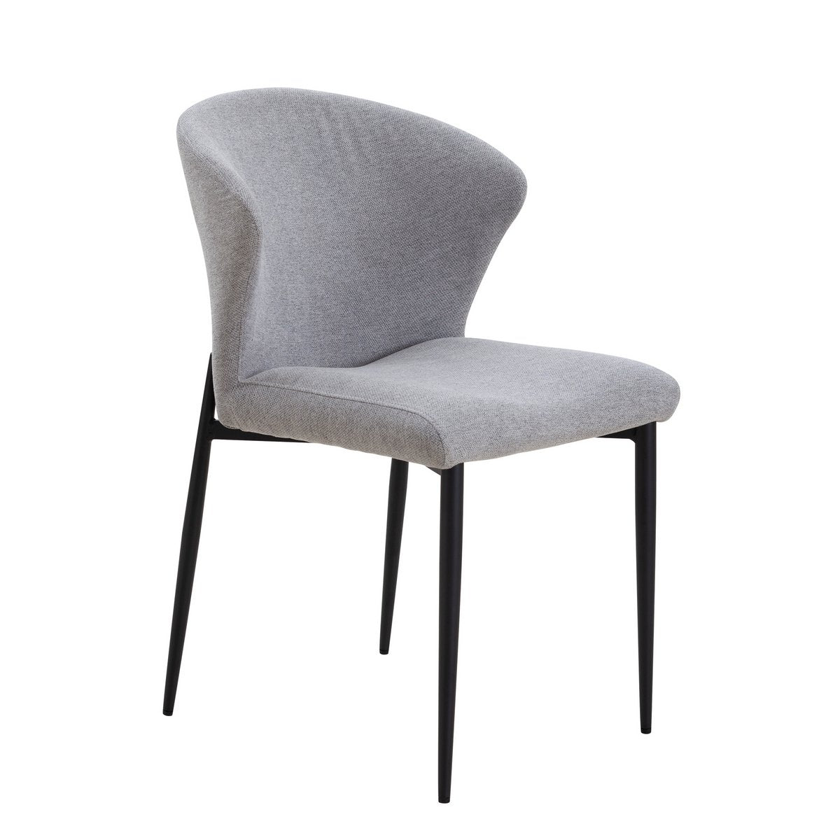 Vue latérale des chaises grises avec revêtement structuré