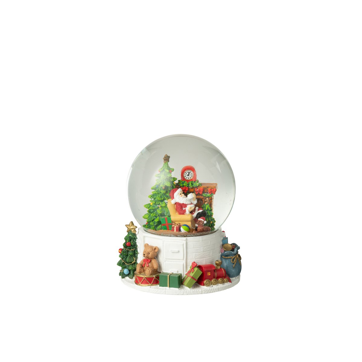Détail de la cheminée Santa, design classique et festif