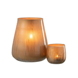 Lanterne J-Line Antique en verre marron, ambiance salon