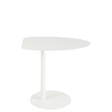Table d'appoint J-Line Ice en métal blanc, vue latérale