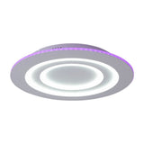 Plafond LED "Mirel" Ø 50 cm, 6 cm de haut, métal et plastique en blancs, LED intégrés, 2400 lm, dimmable, fonction CCT 3000-6500 K, changement de couleur RVB