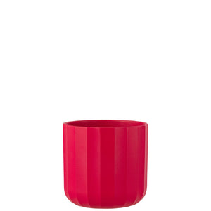 Pot de fleur J-Line Summer - céramique - rose - grand - Ø 18,5 cm