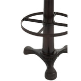 Chaise de bar J-Line en cuir noir et métal, vue de face
