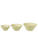 Bol en céramique jaune J-Line - vue de face, design moderne