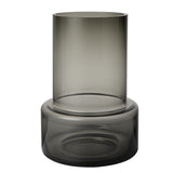 Vase en verre épais gris TYLER25GR - Élégance Art Déco