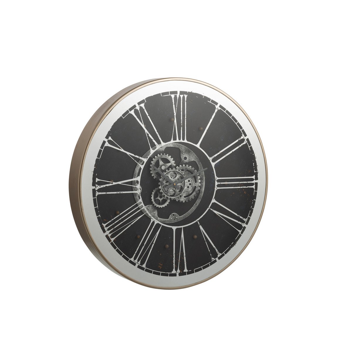 Détail des lumières LED de l'horloge miroir J-Line