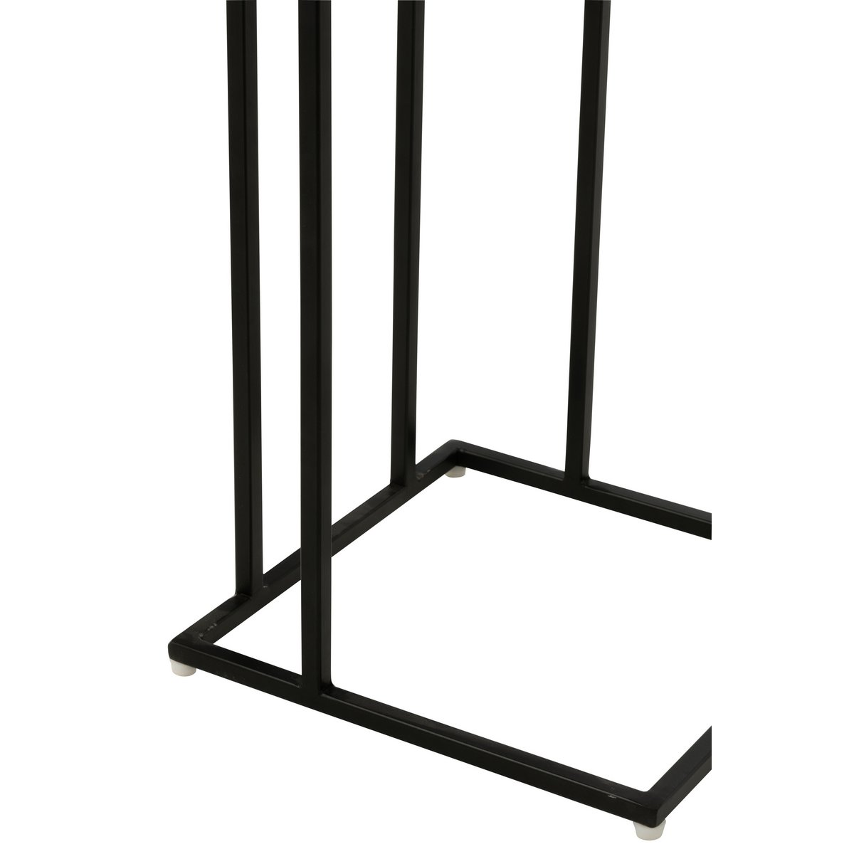 Vue latérale de la table d'appoint carrée J-Line