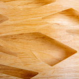 Lampe debout "Finja" en plastique / holzimitation de couleur naturelle, avec un éclairage de version E27 pour le salon, la salle à manger ou le bureau, 148 cm de haut