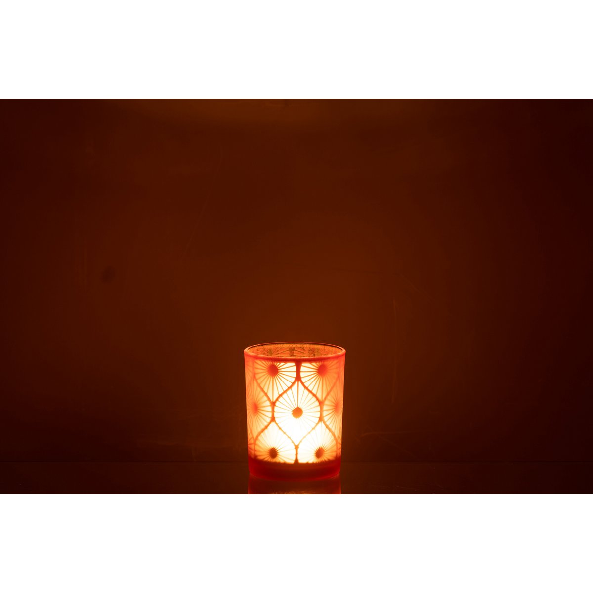 Lanterne J-Line Diamond Flowers - détail du design en verre