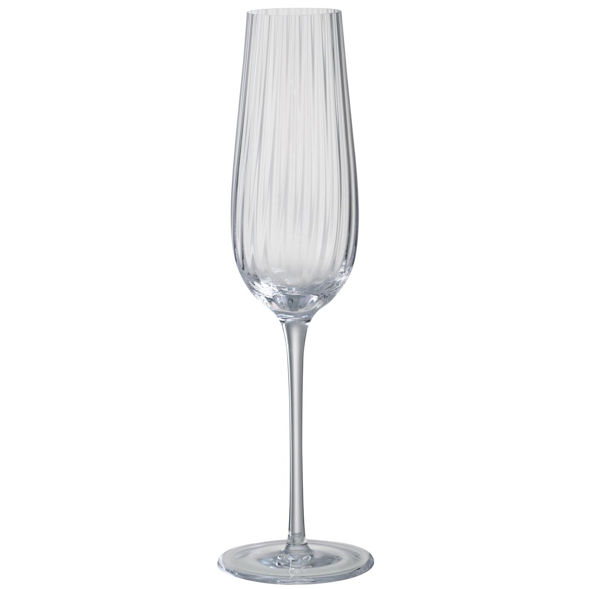 Verre à champagne J-Line Strepen, vue de profil montrant la hauteur