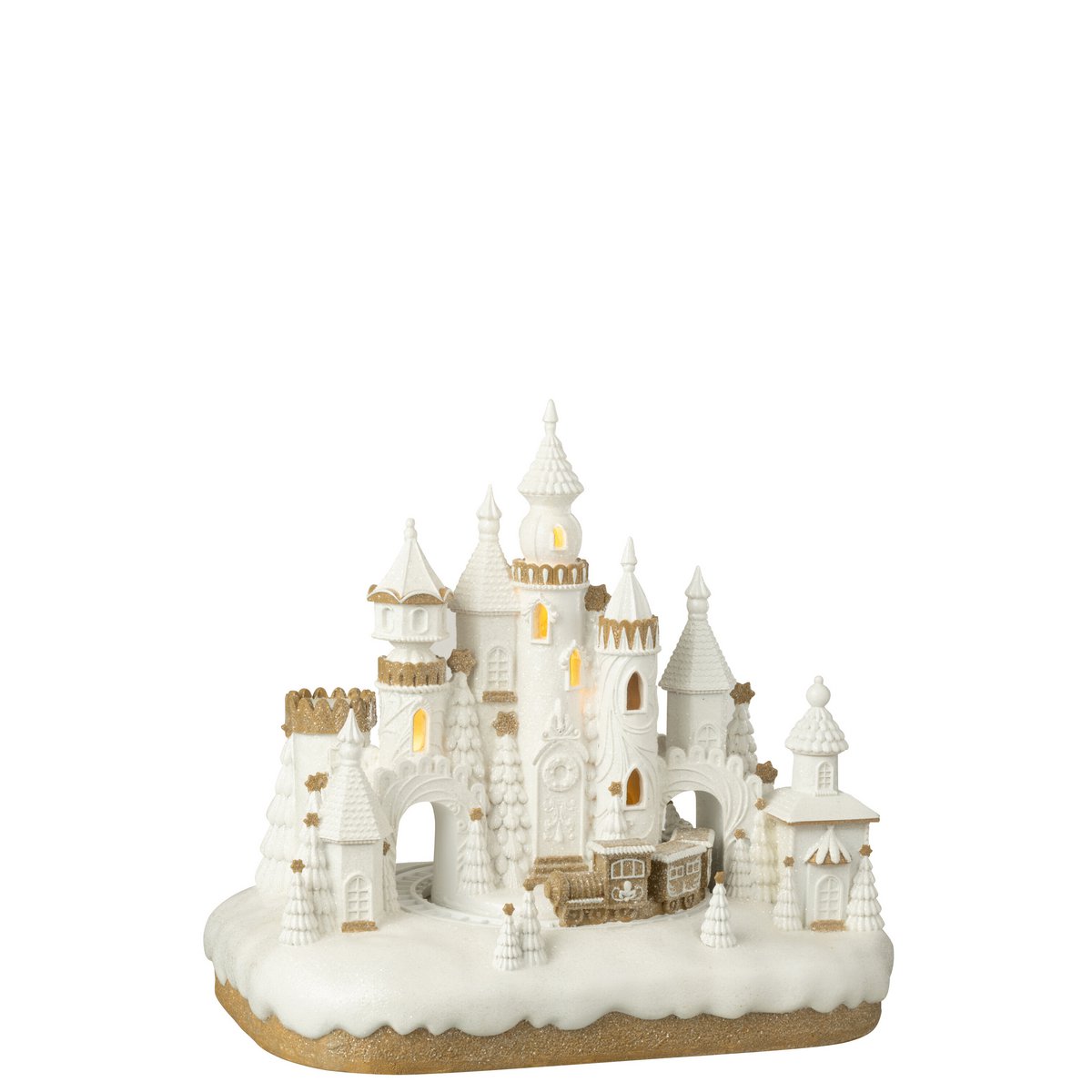 Château en Pain d'Épices J-Line - vue avant avec détails en beige et blanc