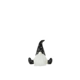 Figurines de Noël J-Line en céramique noir et blanc, design élégant