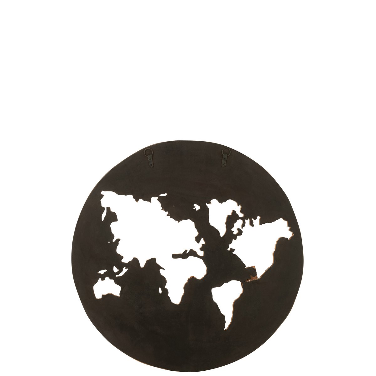 Zoom sur la texture en bois de la carte du monde murale J-Line