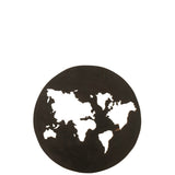 Zoom sur la texture en bois de la carte du monde murale J-Line