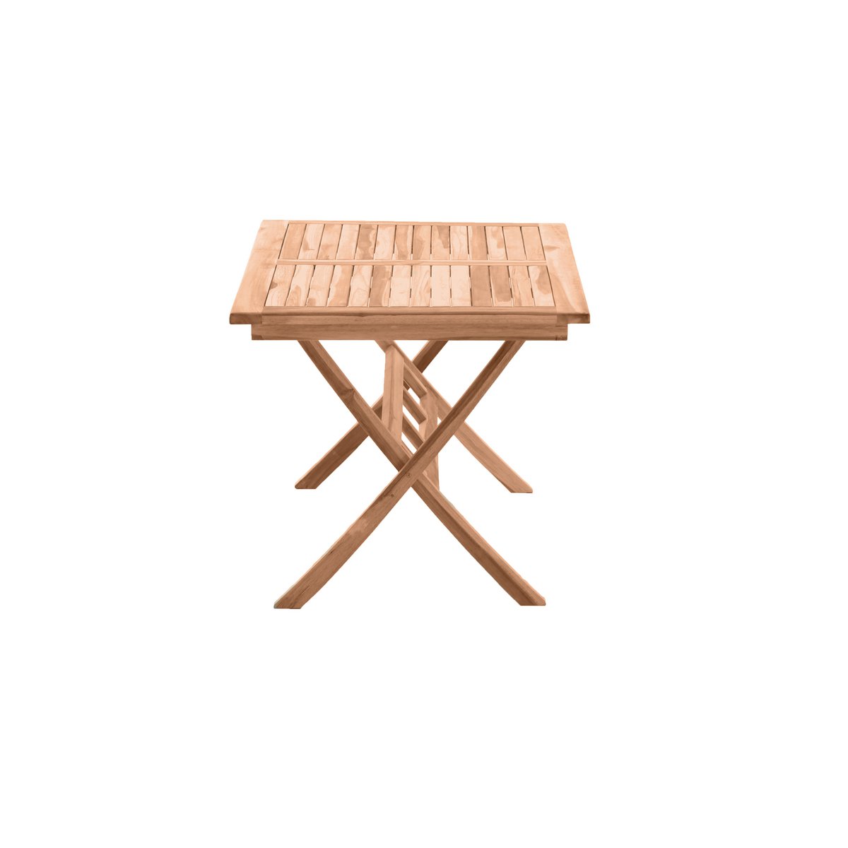 Table de jardin pliée montrant sa fonctionnalité pratique