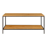 Meuble TV Vita - aspect chêne, acier, 100x36x45cm