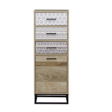 Commode scandinave en bois vue de face avec tiroirs