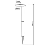 SPIT décorative solaire "Sigi", 79 cm de haut, plastique, noir, LED intégrée, blanc chaud