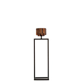 Photophore J-Line en verre marron, gros plan sur le motif et la texture