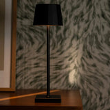 Lampe de table rechargeable noire William